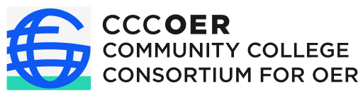 Logo of CCCOER, Community College Consortium for Open Education Resources